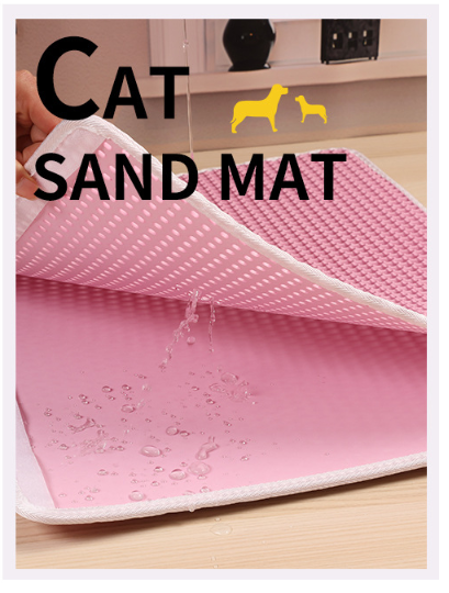 Pet Cat Litter Mat Pet Supplies EVA Double Cat Litter Mat